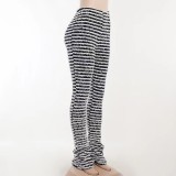 SC Plus Size Knits Stripe Tight Stacked Pants WSM-5343