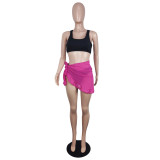 SC Mesh See-through Skirt Tank Top Panties 3 Piece Set YIY-5362