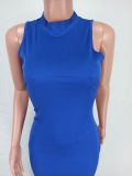 SC Solid Color Sleeveless Split Maxi Dress YD-8724-H