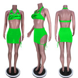 SC Sexy Hollow Out Halter Top And Skirts Two Piece Set MDF-5367