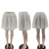 SC Solid Color High Waist Half Skirt WMEF-20222