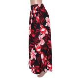 SC Print Zipper Loose Slit Long Skirts SH-390502