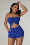 SC Sexy Drawstring Tube Tops And Shorts Two Piece Set YD-8727
