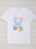 SC Plus Size Casual Animal Print Loose T-shirt SXF-30430
