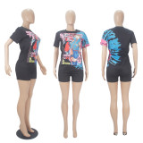 SC Fashion Pattern Printing Slim T-shirt SHD-9605