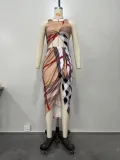 SC Cross Wrap Chest Hollow Out Slit Dress OD-8556