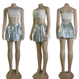 SC Solid Color Loose Shorts Skirt GYSF-7156