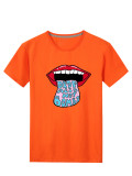 SC Plus Size Cartoon lip Letter print T-shirt SXF-30434