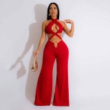 SC Sexy Hollow Out Wide Leg Jumpsuit YF-10496