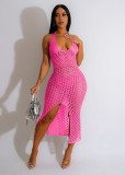 SC Knitted Jacquard Sleeveless Maxi Dress TR-1264