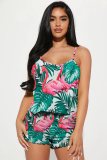 SC Fashion Print Sling Tops And Shorts Two Piece Set YD-8740