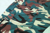 SC Camo Print O Neck T Shirt And Slit Skirt Two Piece Set YS-S860