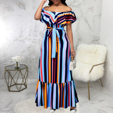 SC Print Off Shoulder Tube Tops Maxi Dress SMR-11500_1