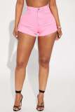 SC Sexy Solid Color Denim Two Piece Shorts Set YD-8736