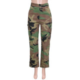 SC Camouflage Print High Waist Pants SH-390510