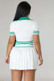 SC Short Sleeve Sports Pleated Skirt Sweater Suit OSM-4398