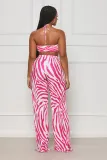SC Sexy Print Tube Tops And Straight Pants Two Piece Set ANDF-1533