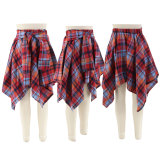 SC Fashion Irregular Plaid Skirts HNIF-104