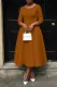 SC Solid Color U Neck Big Swing Long Dress BGN-281