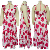 SC Plus Size Print Long Dress NNWF-7846