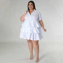 SC Plus Size Solid Loose Casual Dress NNWF-7851
