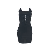 SC Casual Print Sleeveless Mini Dress ZNF-004