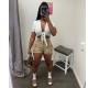 SC Solid Color Tie Up Crop Tops GSMJ-6896
