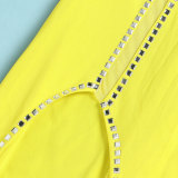 SC Hot Diamond Bodysuits Split Long Dress Two Piece Set NY-2286