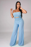 SC Solid Casual Chest Wrap Pants Two Piece Set GYLY-9468