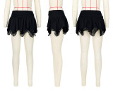 SC Sexy Double-layer Lace Irregular Mini Skirt ASL-6671