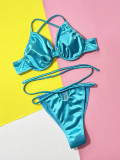 SC Sexy Solid Color Tie Up Bikinis Two Piece Set CSYZ-A06H