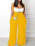 SC Solid Color Wrap Chest And Sling Pants 2 Piece Set YH-5289
