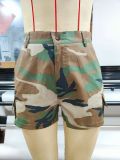 SC Camouflage Printed Pocket Casual Shorts GSDF-2107
