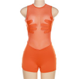 SC Sexy Mesh Perspective Sleeveless Tight Rompers XEF-K23Q30147