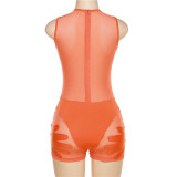 SC Sexy Mesh Perspective Sleeveless Tight Rompers XEF-K23Q30147