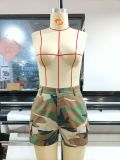 SC Camouflage Printed Pocket Casual Shorts GSDF-2107