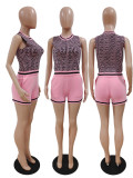 SC Fashion Knits Sleeveless Tops And Shorts Two Piece Set GDYF-6902