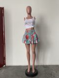 SC Printed Sexy Pleated Skirt HMS-5573