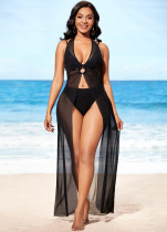 SC Plus Size Sexy Mesh Halter Beach Dress SMR-12021