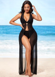 SC Plus Size Sexy Mesh Halter Beach Dress SMR-12021