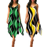 SC Plus Size Print Sleeveless V Neck Long Dress SMR-11499_1