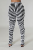 SC Knitted Striped High-waisted Micro Flared Pants OSM-4400