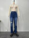 SC Fashion Holes Slash Zipper Jeans OD-8569