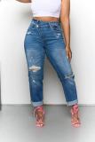 SC Fashion Holes Slash Zipper Jeans OD-8569