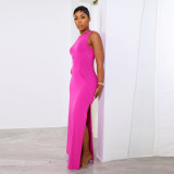 SC Sleeveless Solid Color Maxi Dress MIL-L484