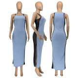 SC Fashion Sexy Splice Split Maxi Dress GLF-10130