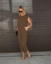 SC Solid Color Casual Two Piece Pants Set YD-8753