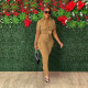 SC Solid Short Sleeve Shirt And Slit Pants Two Piece Set FOSF-8365