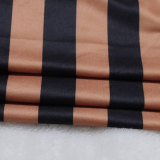 SC Stripe Print Tassel Slim Skirt HNIF-105