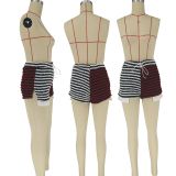 SC Casual Color Block Stripe Shorts FOSF-8367